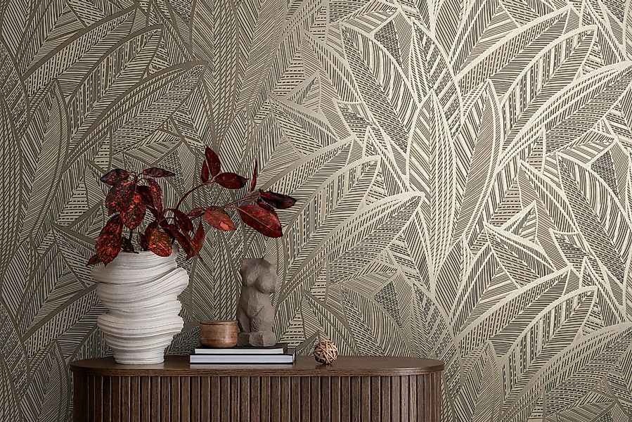 A.S. Création Vliestapete French Affair Blätter-Tapete Mustertapete Floral günstig online kaufen