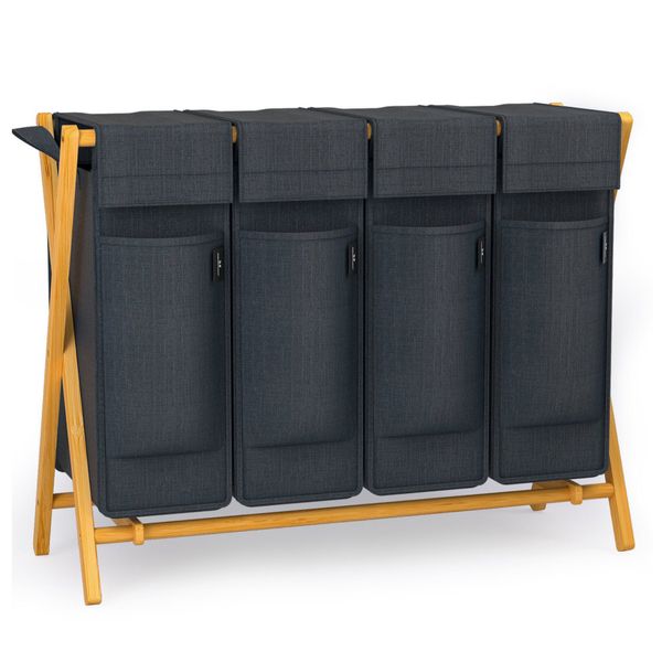 AdelDream Wäschekorb Bambus,Wäschesammler für Schmutzwäsche Wäsche günstig online kaufen