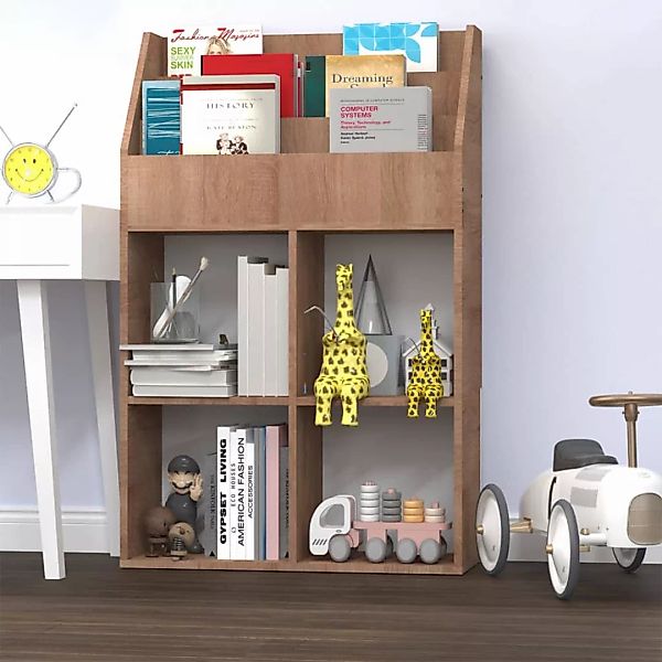 Kinder-bücherregal Sonoma-eiche 71x30x114 Cm Spanplatte günstig online kaufen