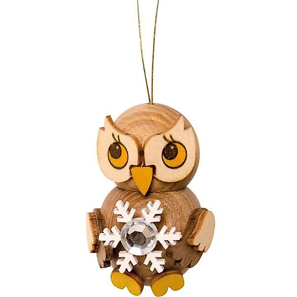 Kuhnert Dekohänger Christbaumschmuck Eulenkind mit Schneekristall günstig online kaufen