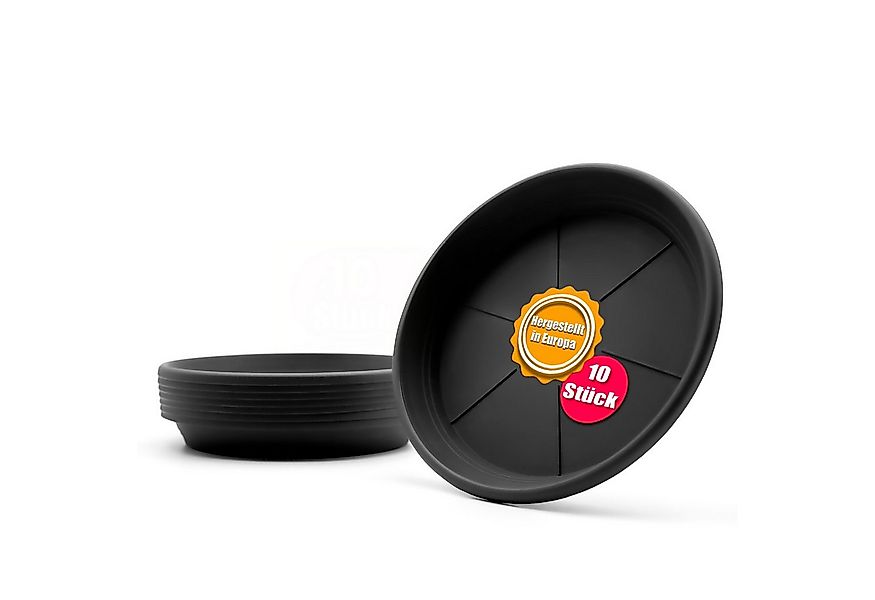 BigDean Blumentopfuntersetzer 10 Stück Topfuntersetzer Ø 19,5 cm in Anthraz günstig online kaufen