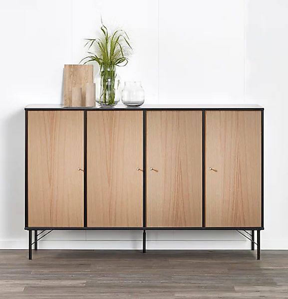 Hammel Furniture Sideboard "Mistral Kubus", mit vier Türen und Metall Füße, günstig online kaufen