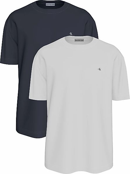 Calvin Klein Jeans T-Shirt "SS CLASSIC MONOGRAM TEE 2PK", 2 Stk. Mit Rundha günstig online kaufen