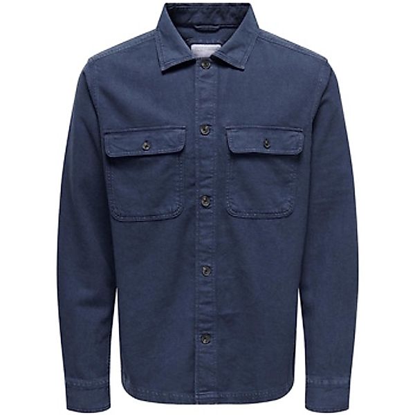 ONLY & SONS Langarmhemd "ONSOLIVER TWILL OVERDYE OVERSHIRT BF" günstig online kaufen