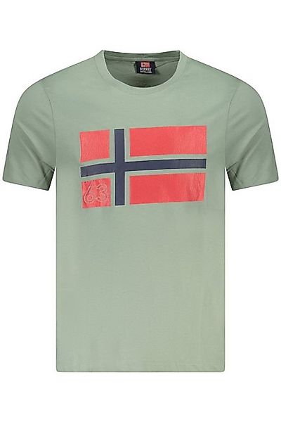 NORWAY 1963 T-Shirt Herren Kurzarm T-Shirt Grün mit Logo Print und günstig online kaufen