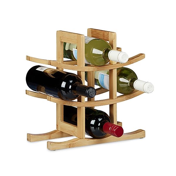 relaxdays Weinregal Bambus 9 Flasche günstig online kaufen