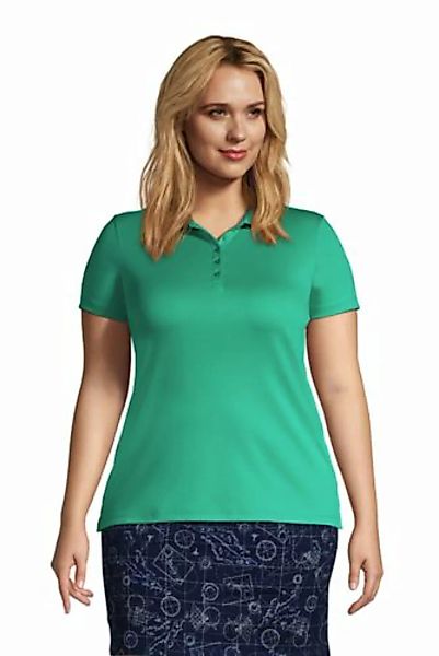 Supima-Poloshirt in großen Größen, Damen, Größe: 56-58 Plusgrößen, Grün, Ba günstig online kaufen