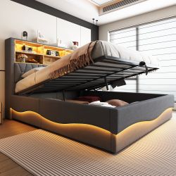 STILVORA Polsterbett 180x200 mit LED&USB,Jugendbett Doppelbett günstig online kaufen