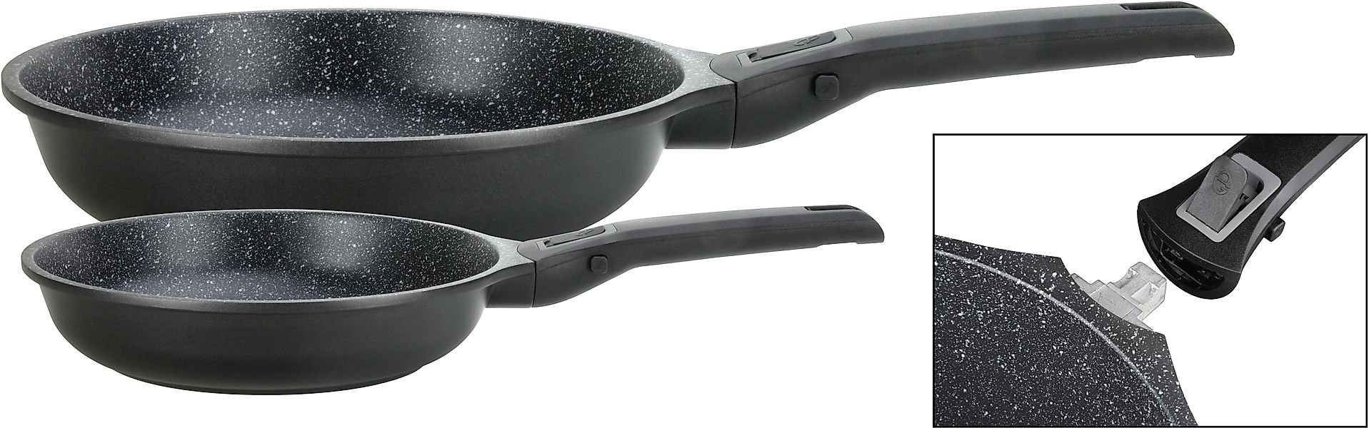 GSW Pfannen-Set »Easy Click« Aluminiumguss Set, 1x Bratpfanne Ø 20 cm, 1x B günstig online kaufen