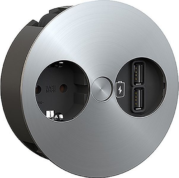 Bachmann TWIST Steckdosenleiste Edelstahl-Optik 931.031 - 931031 günstig online kaufen