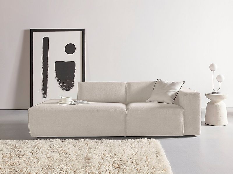 andas 2-Sitzer "Noord", mit Kedernaht, Breite 227 cm, Cord, Struktur, Webst günstig online kaufen