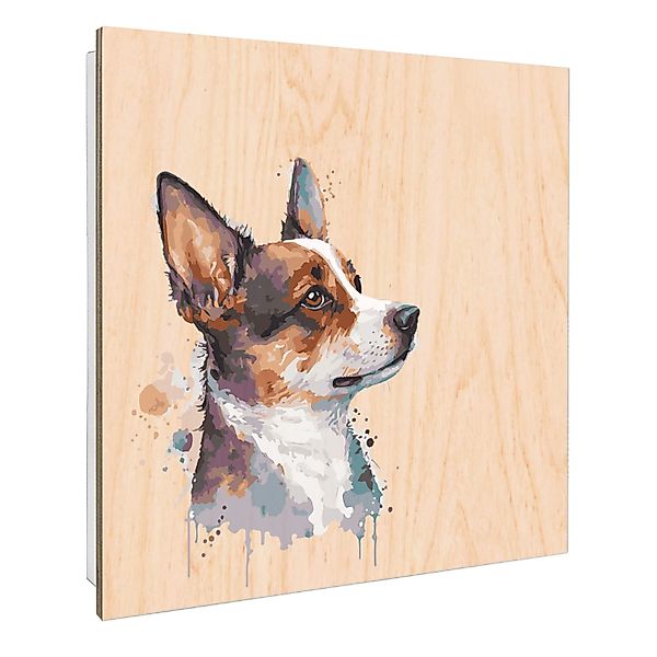 Banjado Großer Schlüsselbox Holz 30x30cm Weiß Scharnier Rechts 50 Haken Sch günstig online kaufen