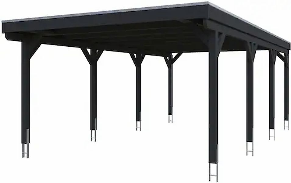 Skanholz Einzelcarport »Grunewald« Leimholz 395 cm Anthrazit günstig online kaufen