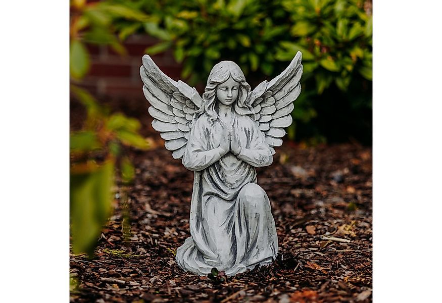 gartendekoparadies.de Gartenfigur Engel betend, Grabengel, Steinfigur, H. 3 günstig online kaufen