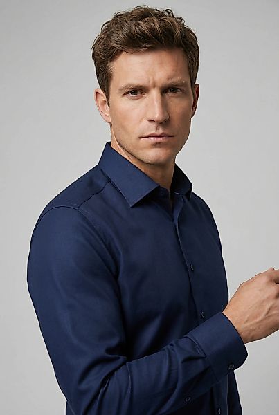 OLYMP Langarmhemd "Luxor" comfort fit, Businesshemd, New-Kentkragen, unifar günstig online kaufen