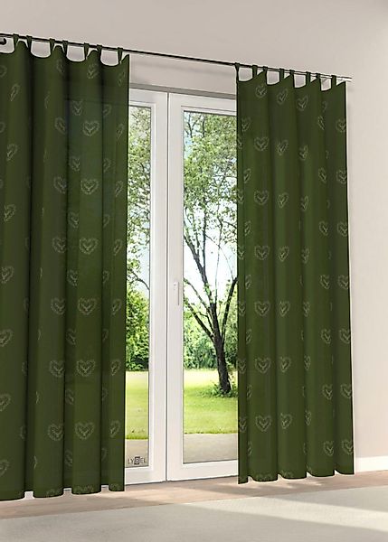 Stickereien Plauen Vorhang Hirsch, Schlaufen (1 günstig online kaufen