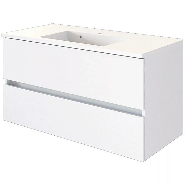 Held Möbel Waschtisch Verona 100 cm x 56 cm x 47 cm Weiß-Weiß günstig online kaufen