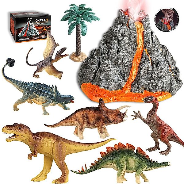 DINO SONO Spielzeug-Rennwagen Dinosaurier-Vulkan-Set Licht und günstig online kaufen