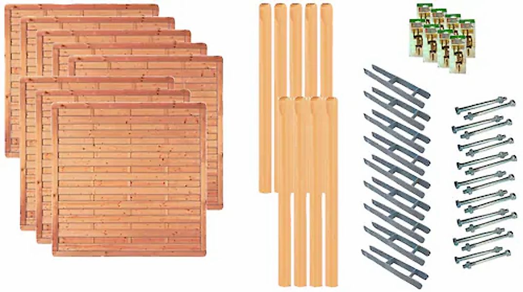 Tetzner & Jentzsch Dichtzaun »Atlanta 6« 8 Elemente, LxH: 1521x180 cm günstig online kaufen