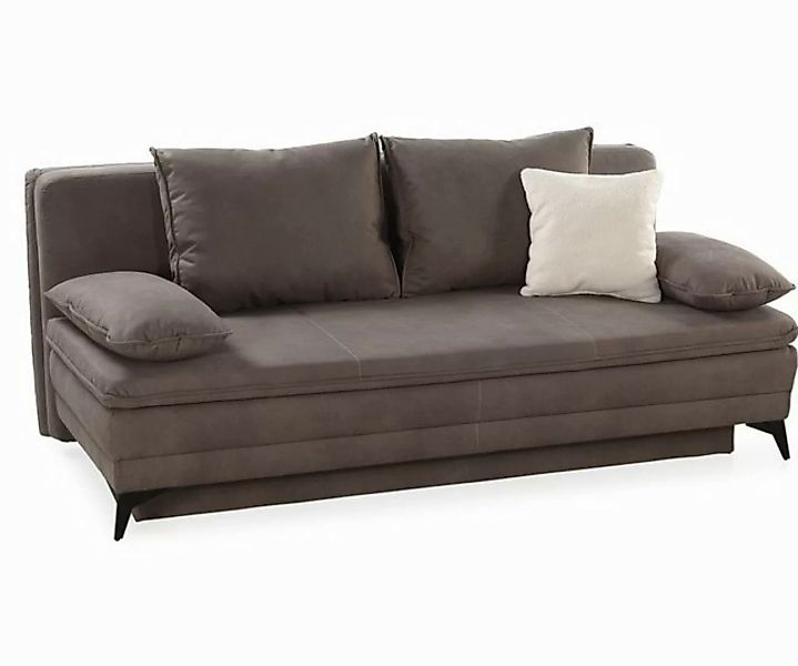 luma-home Schlafsofa 15158, Dauerschläfer mit Bettkasten 202 cm breit, Well günstig online kaufen