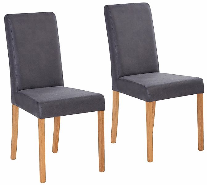 Home affaire 4-Fußstuhl "Bologna", (Set), 4 St., Luxus-Microfaser, Gestell günstig online kaufen