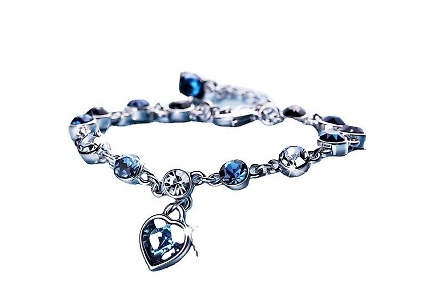 KARMA Armband Damen Herz Silber Blau Legierung 20 cm (Geschenk für Sie Meta günstig online kaufen