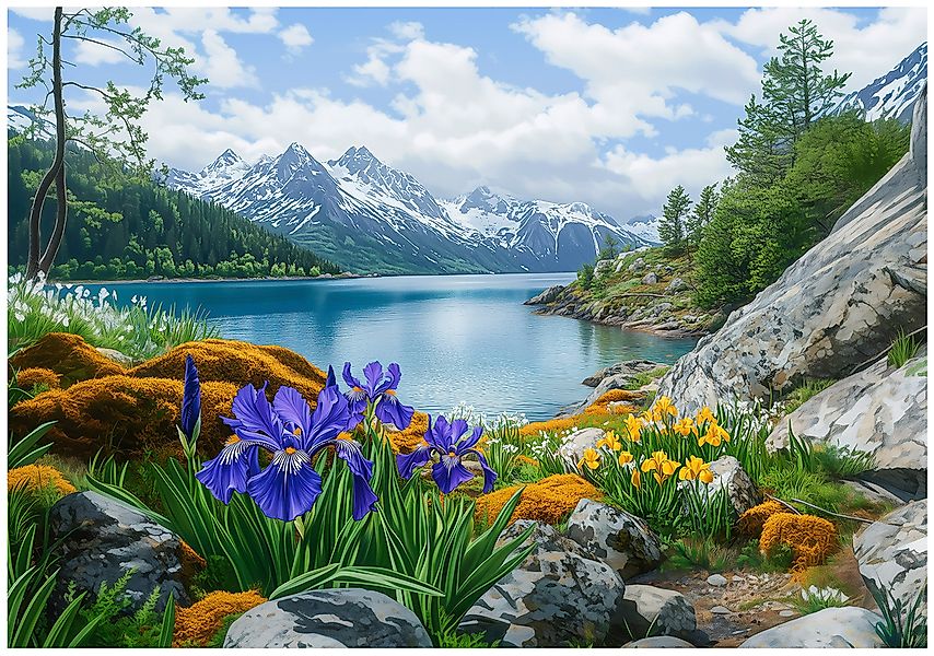 Wallarena Fototapete Landschaft See Berg Vlies günstig online kaufen