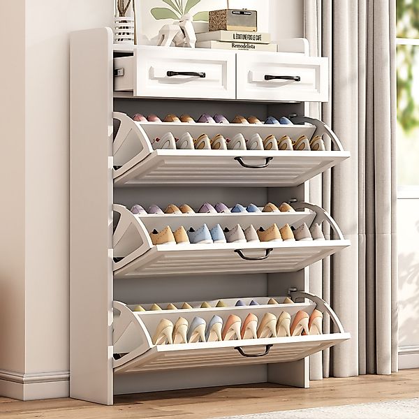 Sytifro Schuhschrank Schuhkommode mit drehbarem Schuhschrank, günstig online kaufen