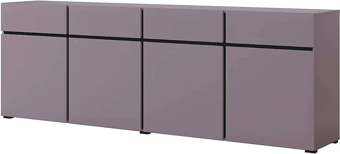 INOSIGN Sideboard "Cross,Breite 225 cm, moderne grifflose Kommode,4 Türen/4 günstig online kaufen
