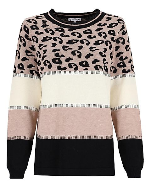 Hajo Rundhalspullover Pullover Intarsienstrick günstig online kaufen