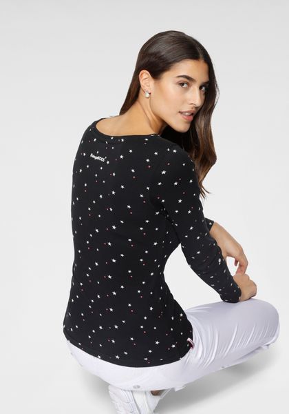 KangaROOS Langarmshirt krempelbare Ärmel, sehr figurbetont, günstig online kaufen