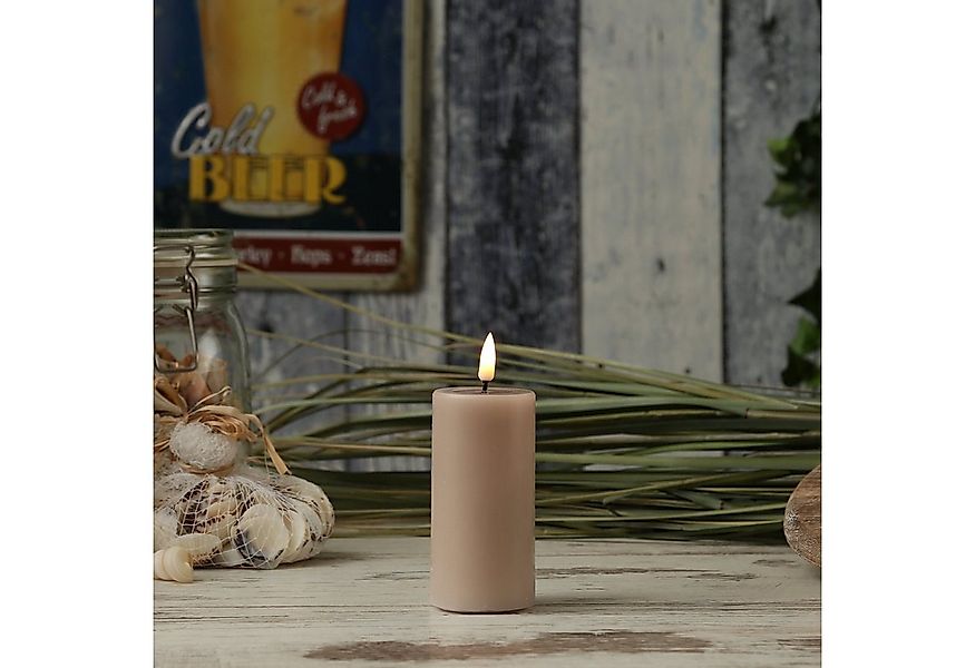 Deluxe Homeart LED-Kerze LED Kerze Mia Echtwachs 3D Flamme flackernd H: 10c günstig online kaufen
