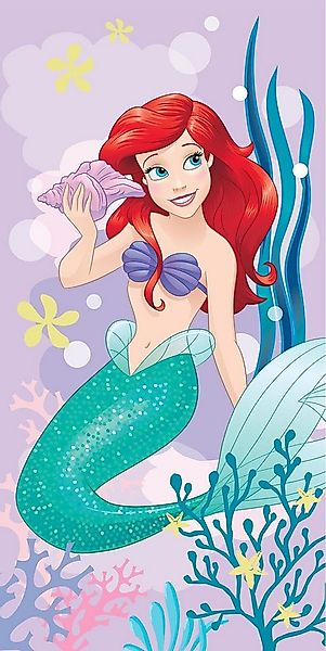 Disney Badetuch Arielle die Meerjungfrau Duschtuch Größe: 70 x 140 cm 100% günstig online kaufen