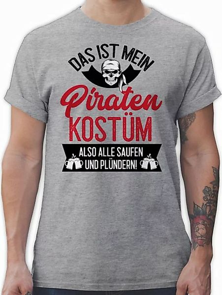 Shirtracer T-Shirt Das ist mein Piraten Kostüm - schwarz/rot Karneval & Fas günstig online kaufen