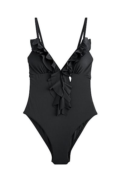 Next Badeanzug Bauchformender Badeanzug mit Rüschenausschnitt (1-St) günstig online kaufen