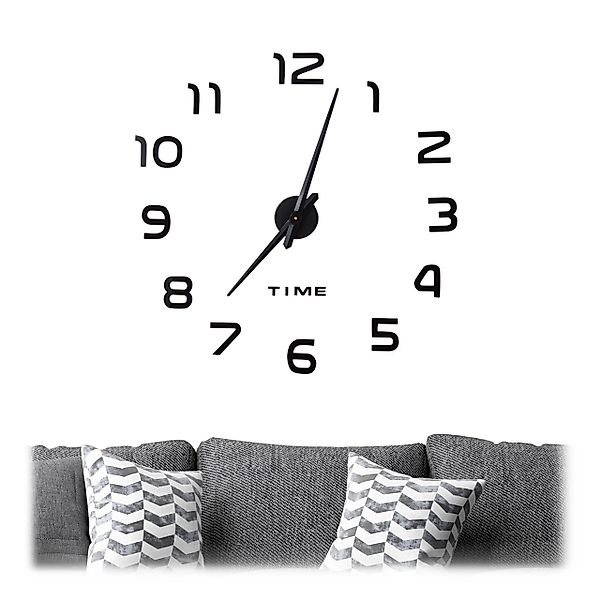 relaxdays Wanduhr DIY Wanduhr mit 3D-Zahlen günstig online kaufen