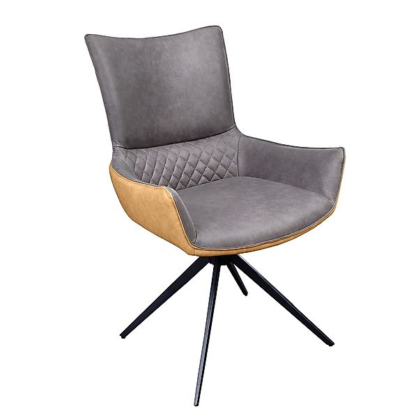 riess-ambiente Polsterstuhl ALPINE grau-braun / schwarz günstig online kaufen