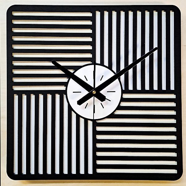 ORNAMENTI Wanduhr Groß,moderne Wanduhr,geometrisch, Lamellen, quadratisch, günstig online kaufen