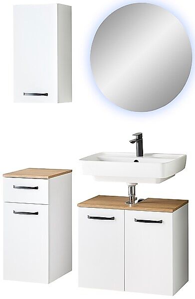 Saphir Badmöbel-Set »Quickset 500, Waschbeckenunterschrank mit Spiegel« 4 S günstig online kaufen