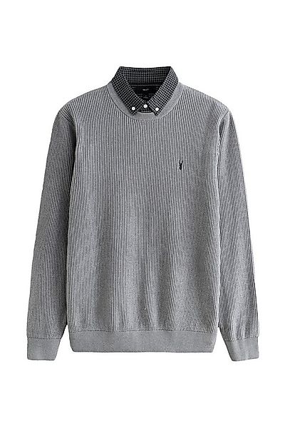 Next 2-in-1-Pullover Regular Fit Pullover mit eingenähtem Kragen (1-tlg) günstig online kaufen