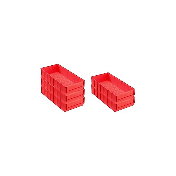 PROREGAL SparSet 5x Rote Industriebox 400 B HxBxT 8,1 x 18,3 x 40 cm 4,7 Li günstig online kaufen