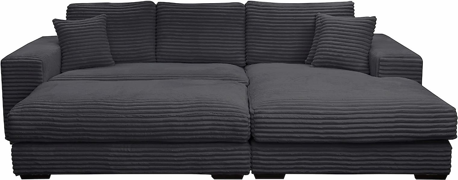 WERK2 Polstergarnitur "Eden L-Form + Hocker. Mega Couch Breite 286cm, Cord" günstig online kaufen