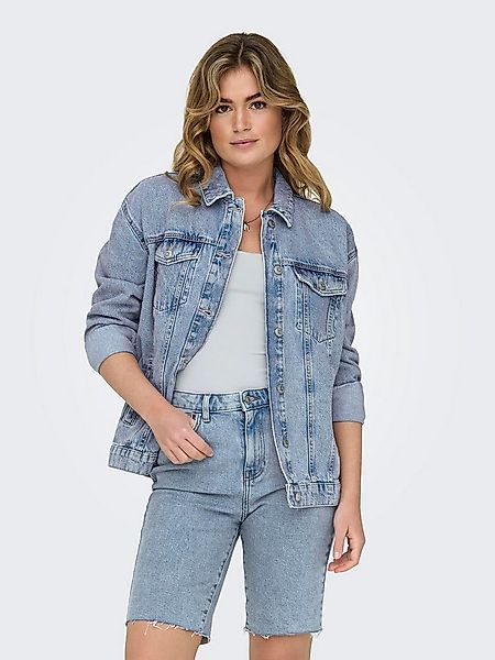 ONLY Jeansjacke ONLOCEAN – Jeansjacke mit Knopfleiste und Bündchen oversize günstig online kaufen
