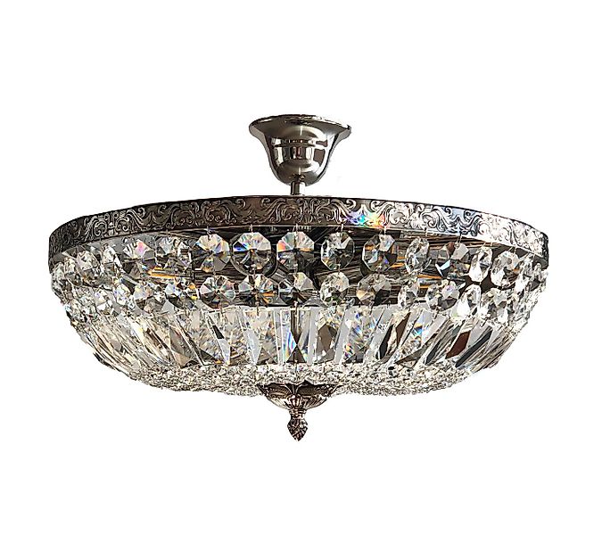 PGA-Lights Deckenleuchte Kristall Deckenleuchte SCHÖNBRUNN Ø45 Antik Gold a günstig online kaufen