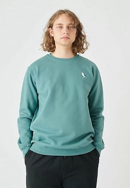 Cleptomanicx Sweatshirt Embro Gull mit kleiner Möwen-Stickerei günstig online kaufen