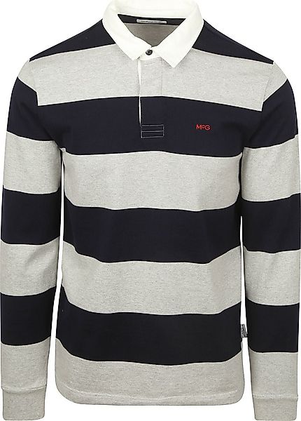 McGregor Rugbyshirt Streifen Navy Grau - Größe 3XL günstig online kaufen