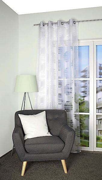 HOME WOHNIDEEN Gardine BRENNON (1 St), Ösen, blickdicht, Ausbrenner, DEKO, günstig online kaufen
