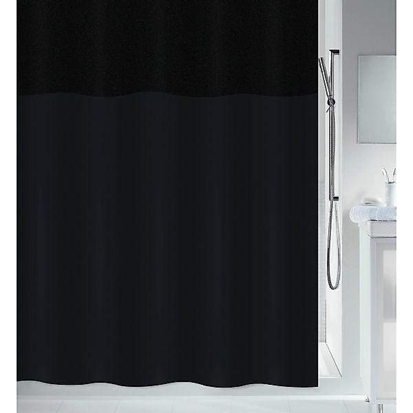 Spirella Duschvorhang Urbanko 120 cm x 200 cm Schwarz günstig online kaufen