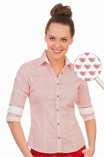 Hatico Trachtenbluse Trachtenbluse - DARLINE - rot günstig online kaufen