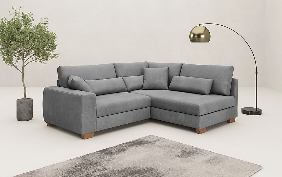 Mr. Couch Ecksofa "Hilla L-Form", Mit Federkern, wahlweise mit Bettfunktion günstig online kaufen